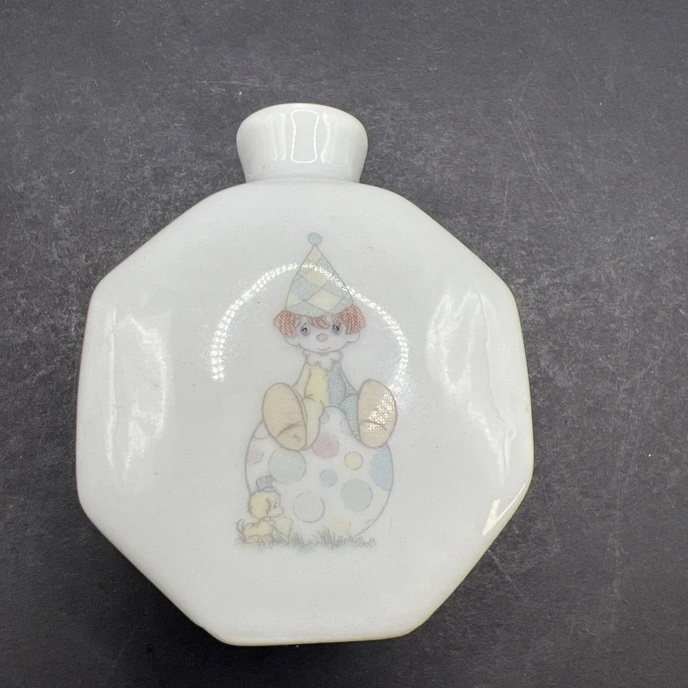 1985 Vintage Enesco Precious Moments Porcelain Mini Bud Vase On The Ball - Japan